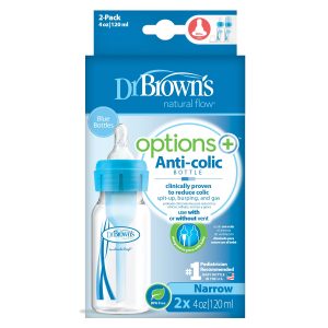 DR. BROWN’S OPTIONS NARROW NECK 4OZ – 2 PACK (BLUE)