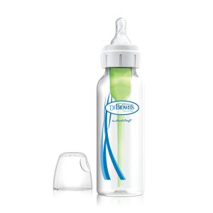 WIDE NECK BABY FEEDING BOTTLE, 9 OZ / 270ML BLUE